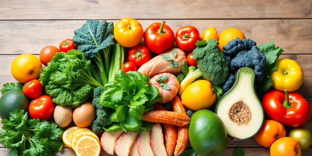 Colorful healthy foods that boost metabolism for weight loss.