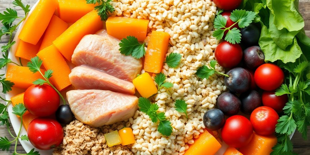 Colorful healthy foods for a metabolism-boosting diet.