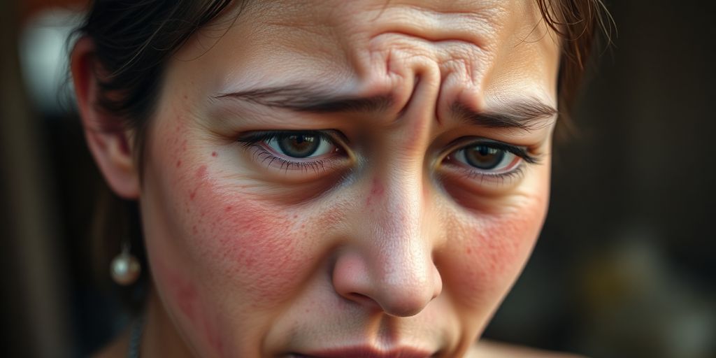 Person feeling unwell in the heat.