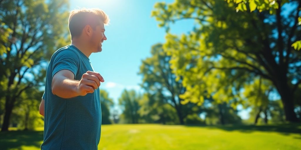 Person enjoying outdoor activities for a healthy lifestyle.