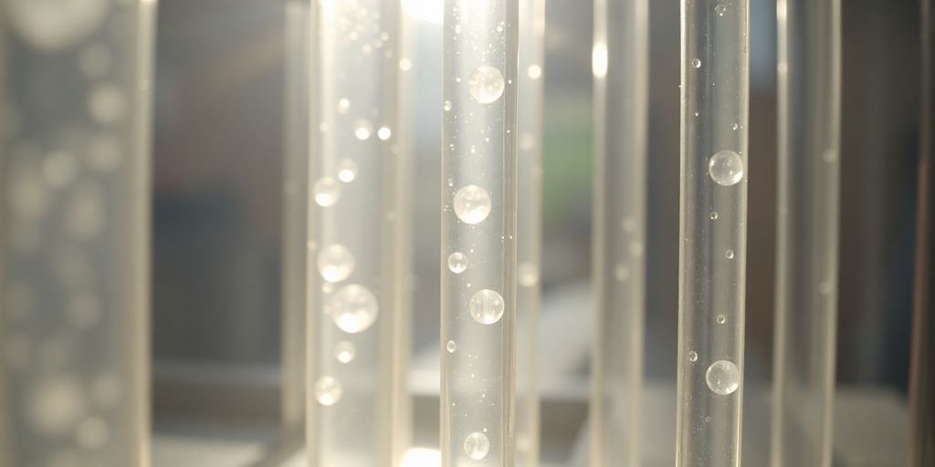 Sparkling clean beverage dispenser lines.