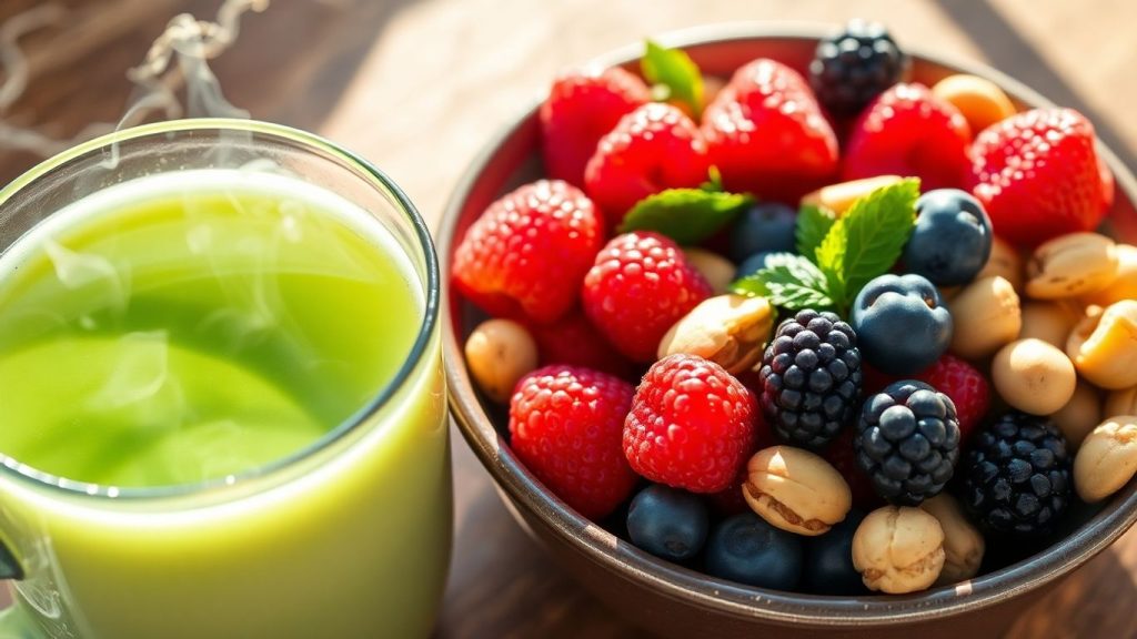 Healthy foods and drinks for boosting metabolism.